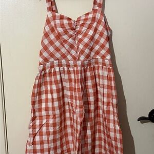 Altar'd State Red and White Gingham Dress